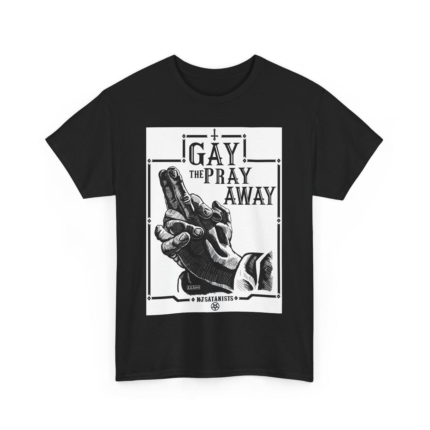 Unisex Heavy Cotton Tee with 'Gay, The Pray Away' Graphic - LGBTQ+ Pride Shirt, Gift for Friends, Casual Wear, Statement Tee, Great [...]