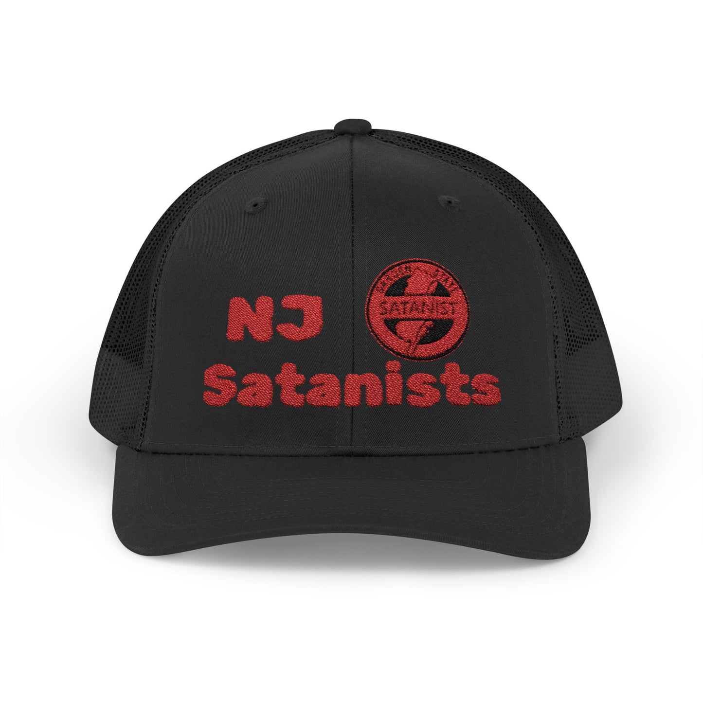 NJ Satanists Snapback Trucker Cap, Unique Gift, Fashion Statement, Alternative Style, Funny Cap