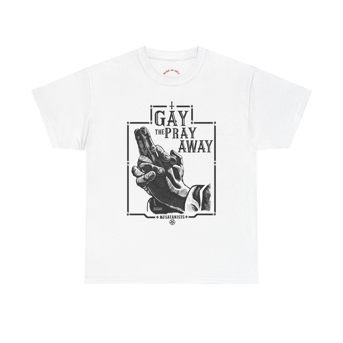 Unisex Heavy Cotton Tee with 'Gay, The Pray Away' Graphic - LGBTQ+ Pride Shirt, Gift for Friends, Casual Wear, Statement Tee, Great [...]